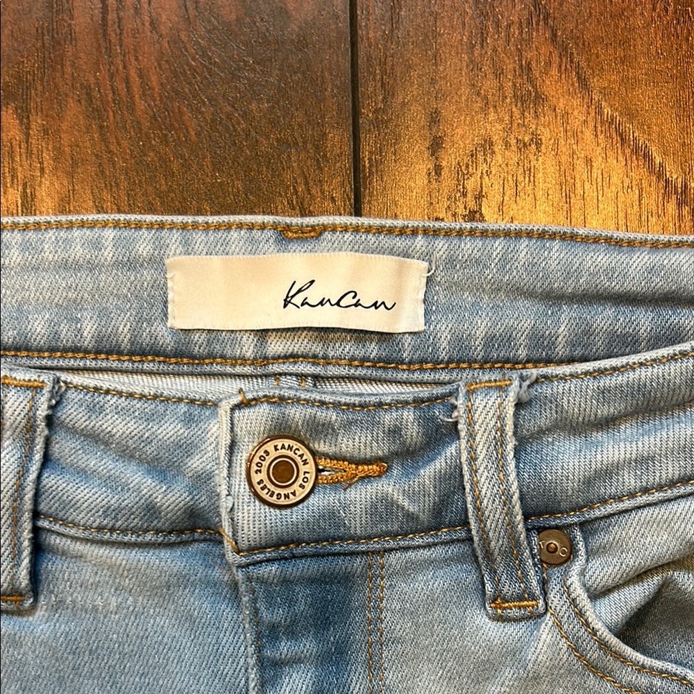 Light Blue Distressed Women's Jeans - Picture 2 of 4